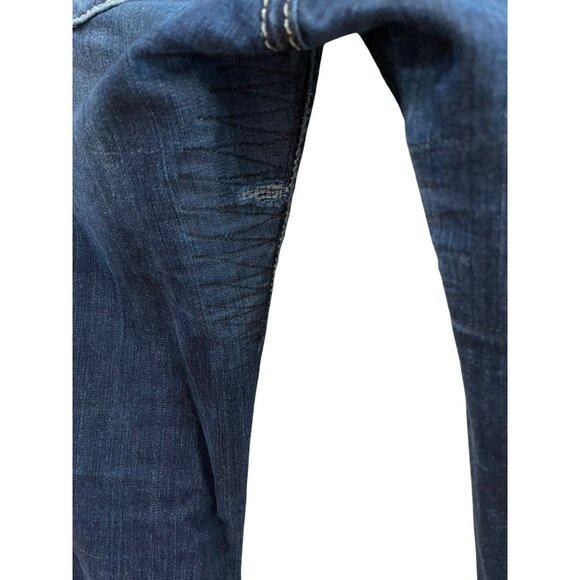 Miss Me Womens Bootcut Jeans Size 29 Distressed Blue Denim With Embellished Pock - Picture 4 of 10